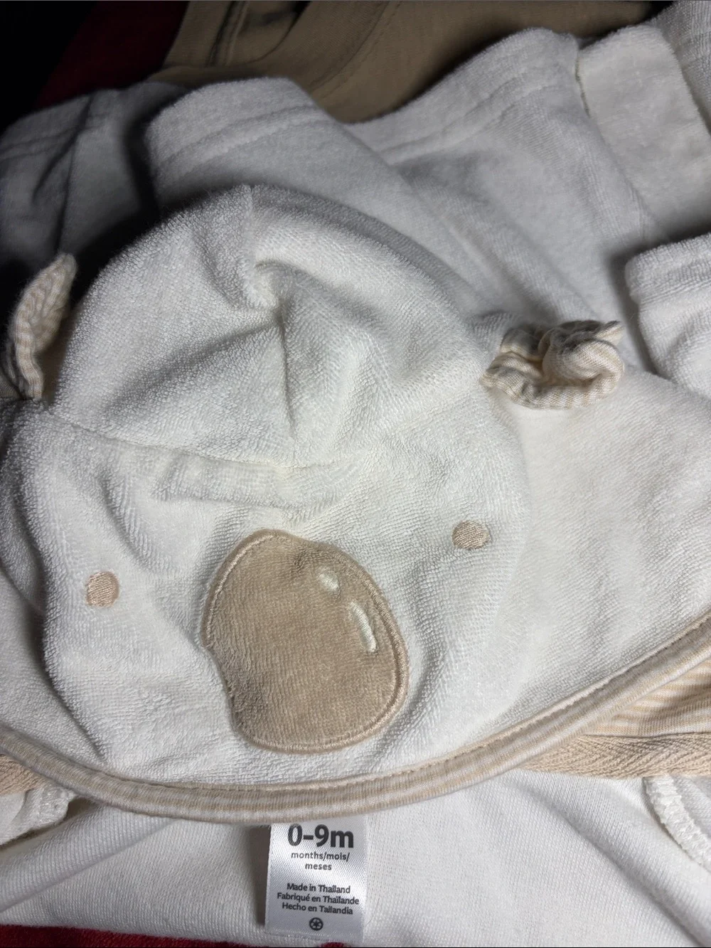 Like new Carters 0-9 months hooded robe